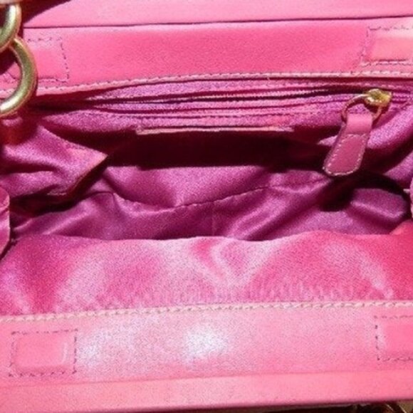 COACH PURSE EXTREMELY RARE Coach Chenille Pink Lizard Special Edition Mini Sat - Picture 5 of 5
